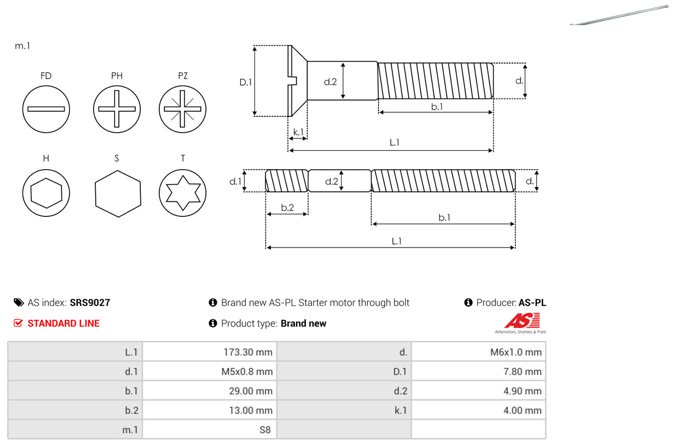 AS-PL Reparatursatz, Generator srs9027
