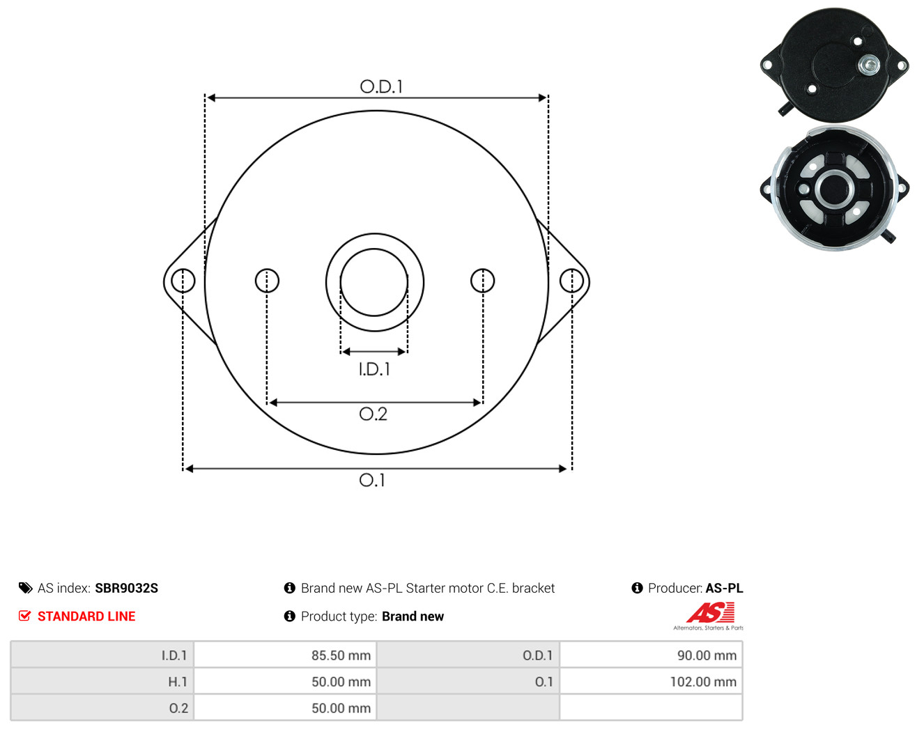 AS-PL Starterdeckel, Vergaser sbr9032s