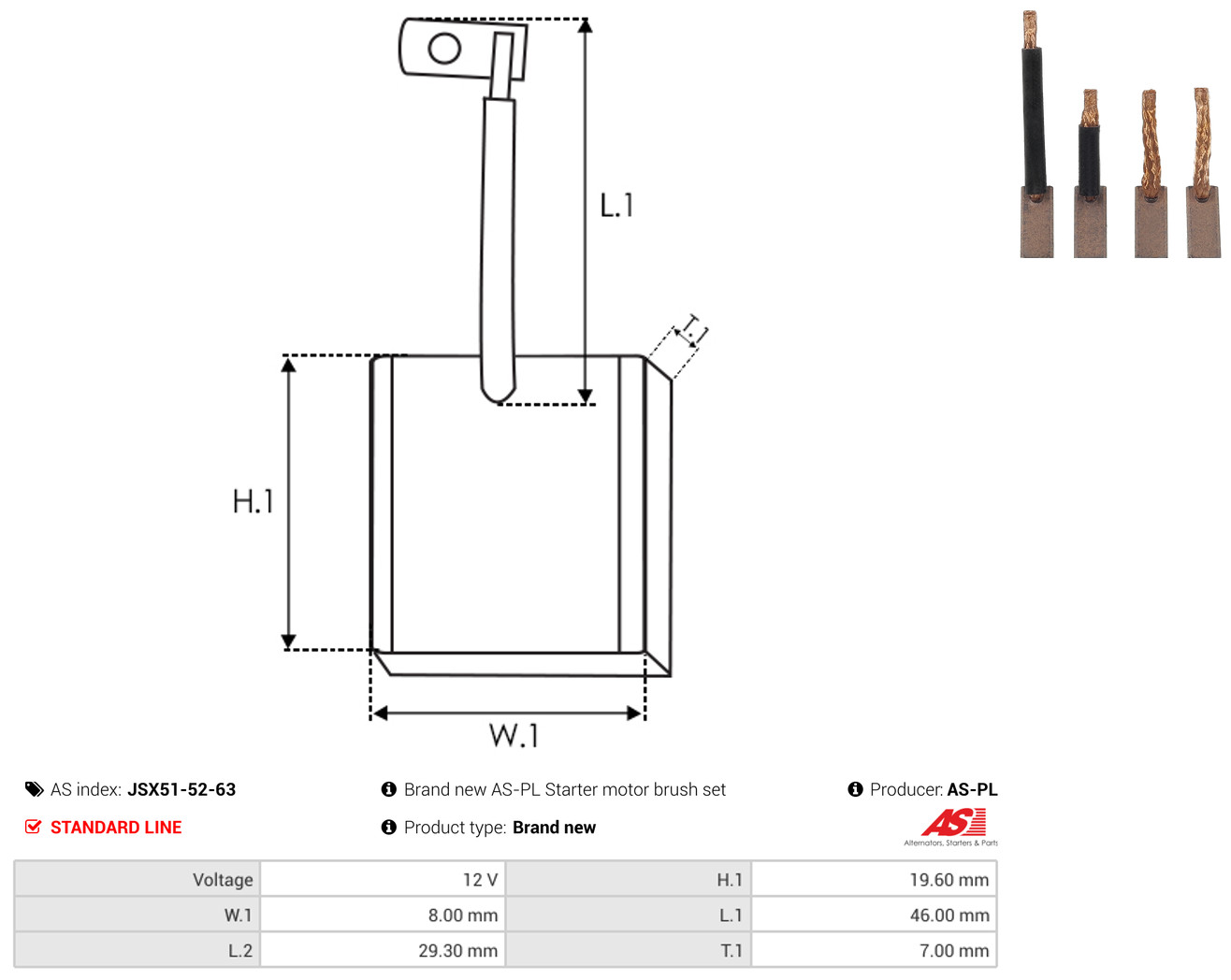 AS-PL Kohlebürste, Starter jsx515263