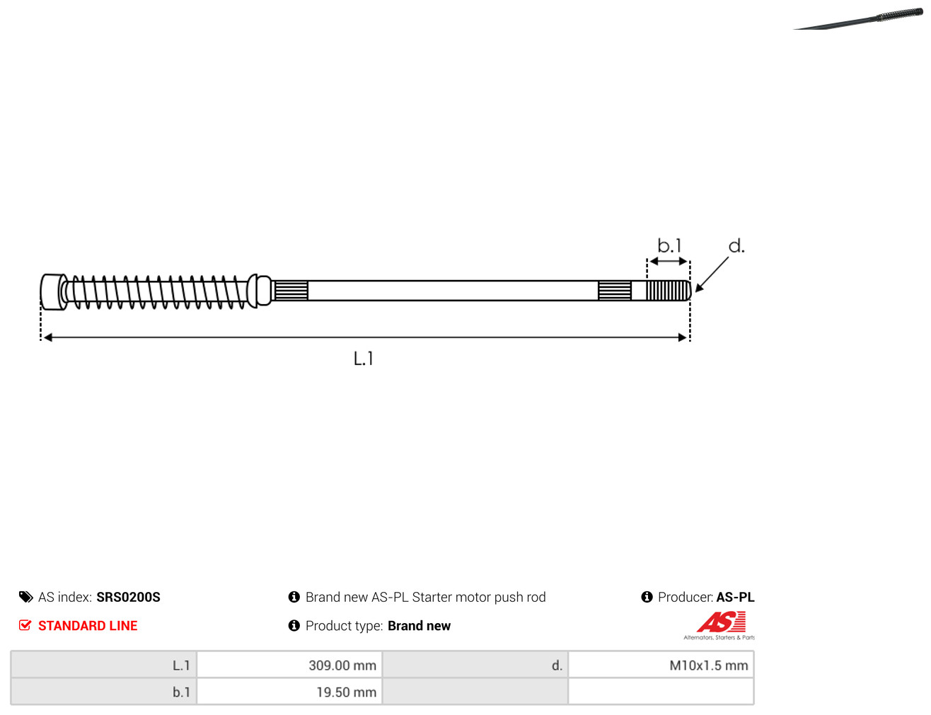 AS-PL Reparatursatz, Starter srs0200s für Volvo MAN RENAULT