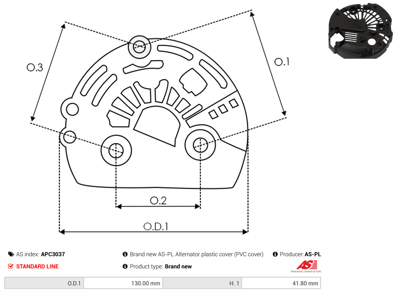 AS-PL Schutzkappe, Generator apc3037