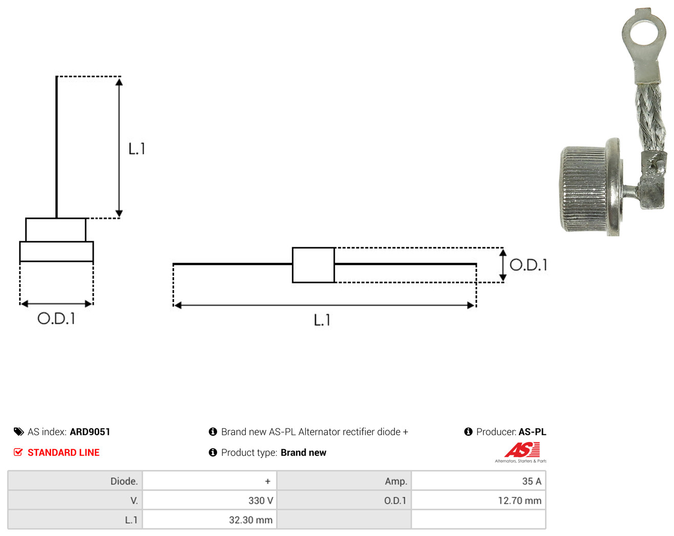 AS-PL Gleichrichter, Generator ard9051