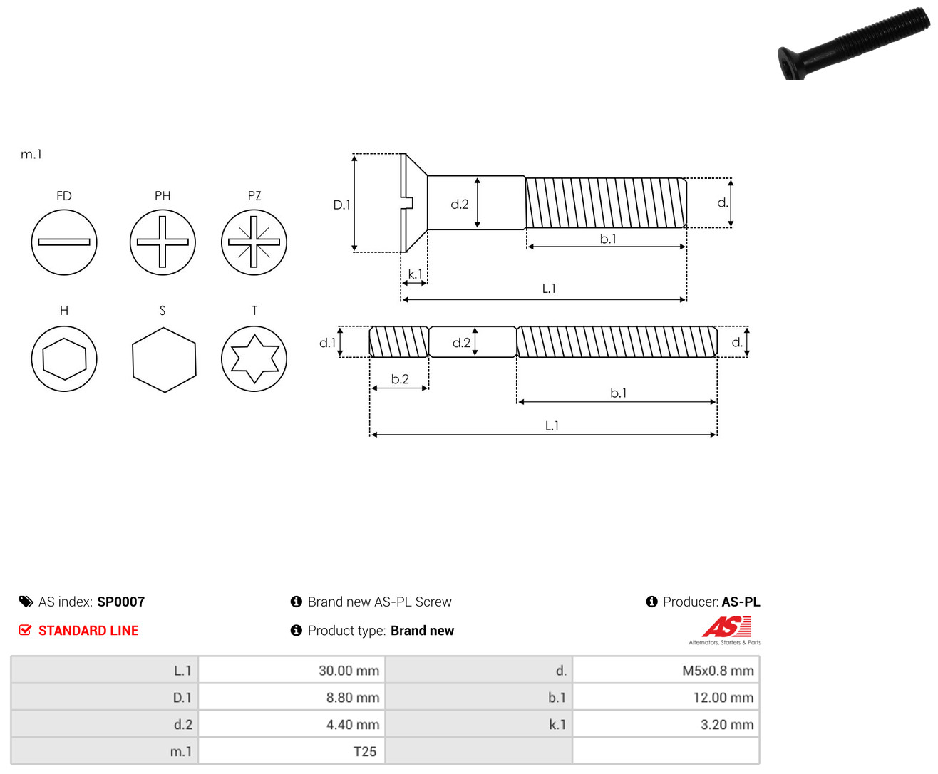 AS-PL Reparatursatz, Generator sp0007