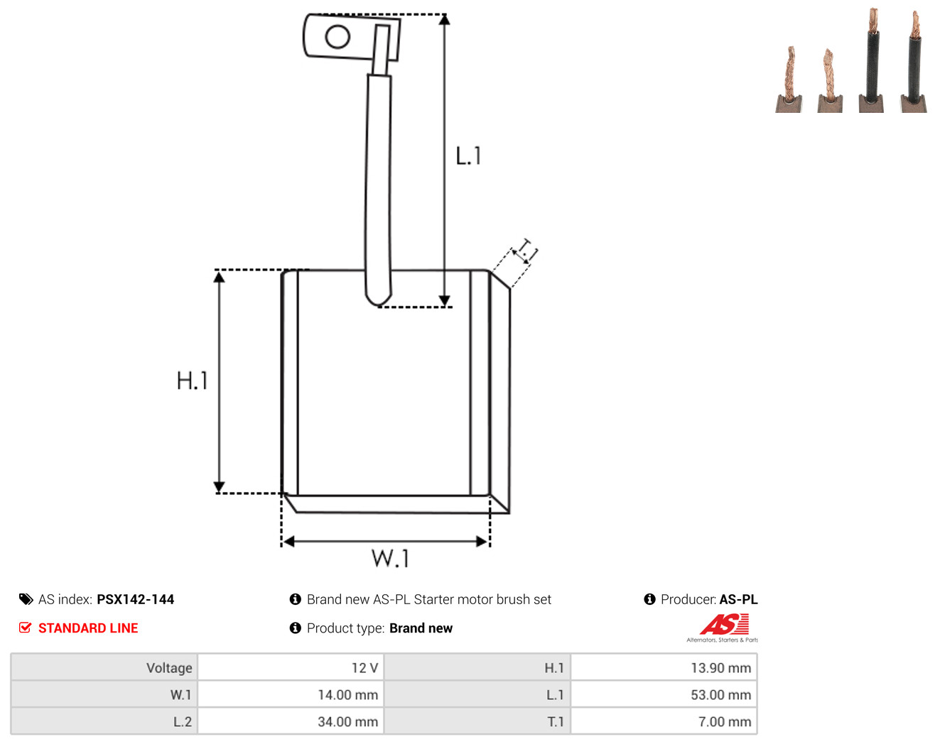 AS-PL Kohlebürste, Starter psx142144