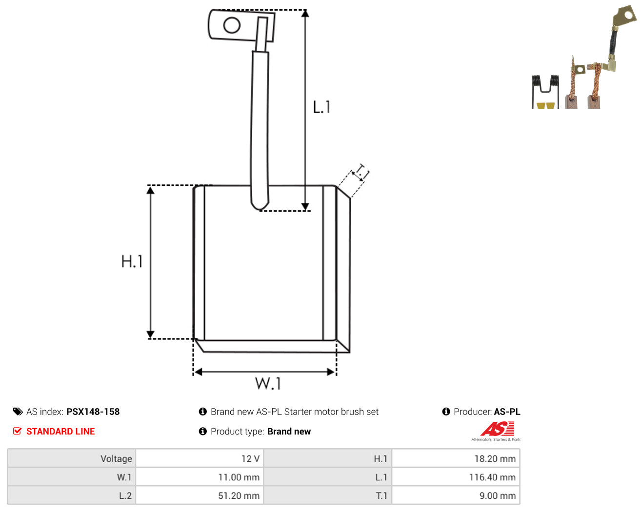 AS-PL Kohlebürste, Starter psx148158