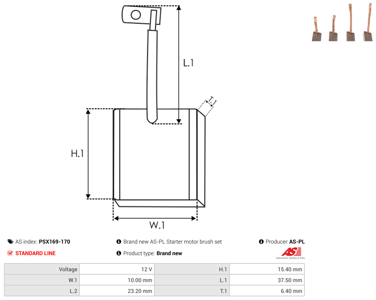 AS-PL Kohlebürste, Starter psx169170