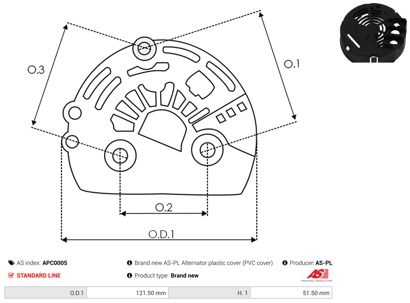 AS-PL Schutzkappe, Generator apc0005