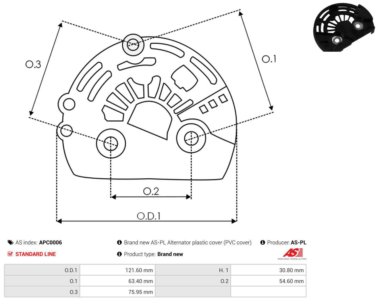 AS-PL Schutzkappe, Generator apc0006 für Mercedes