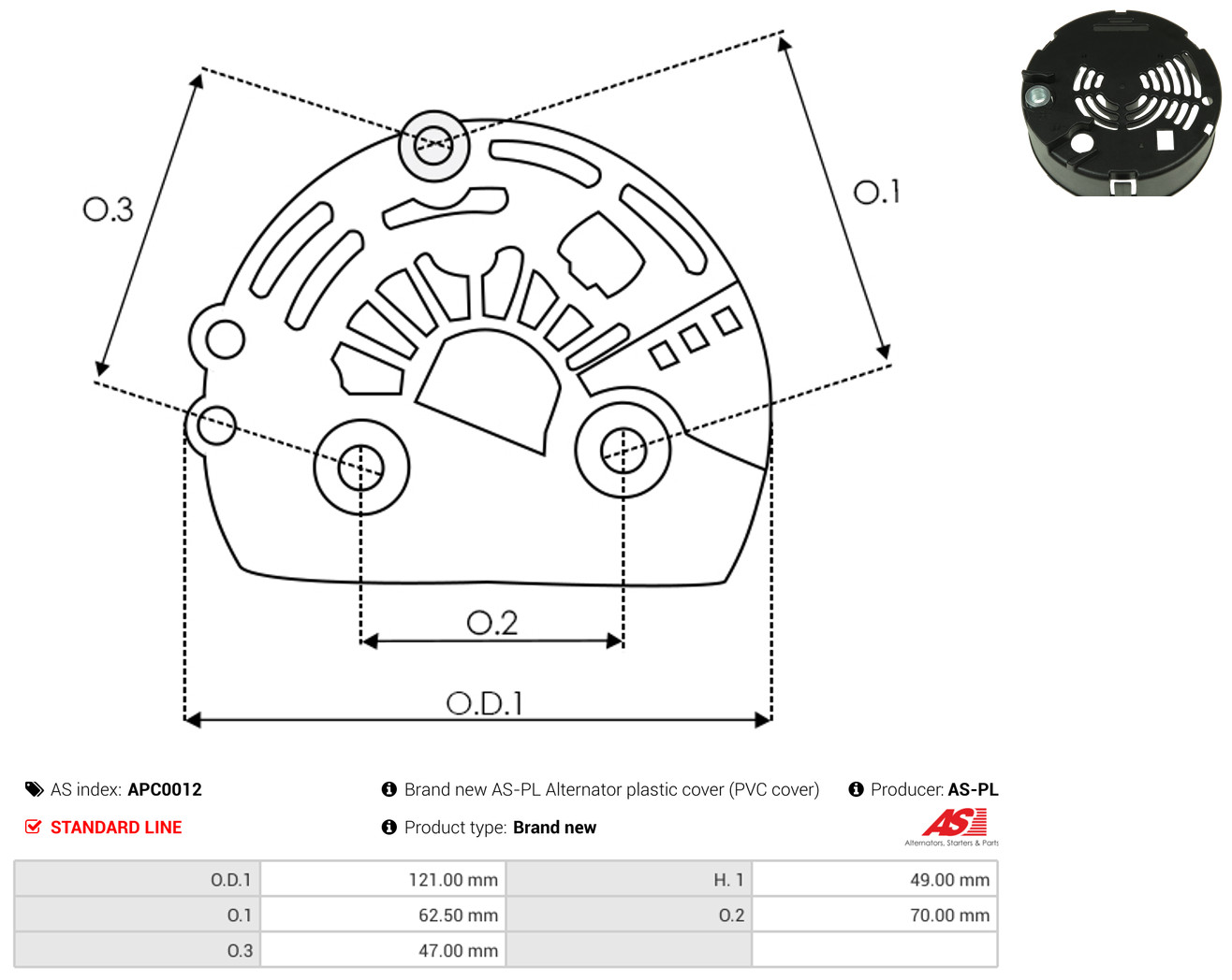 AS-PL Schutzkappe, Generator apc0012