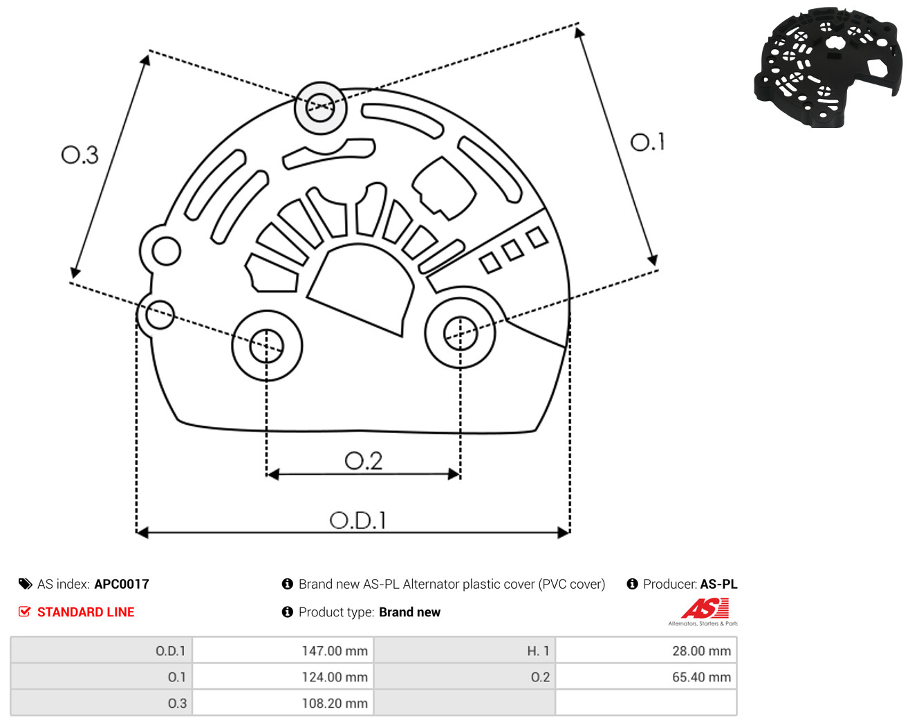 AS-PL Schutzkappe, Generator apc0017