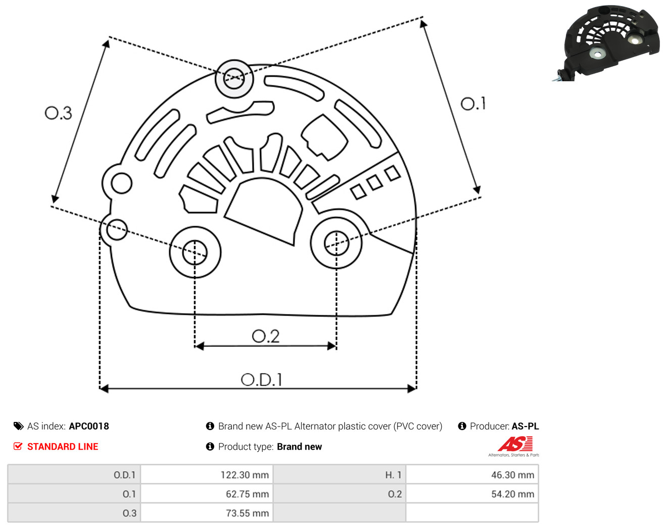 AS-PL Schutzkappe, Generator apc0018