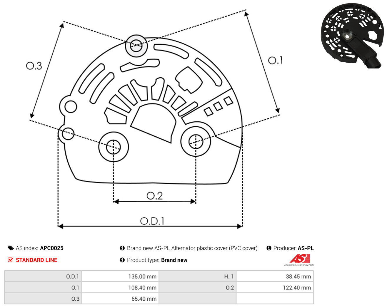 AS-PL Schutzkappe, Generator apc0025