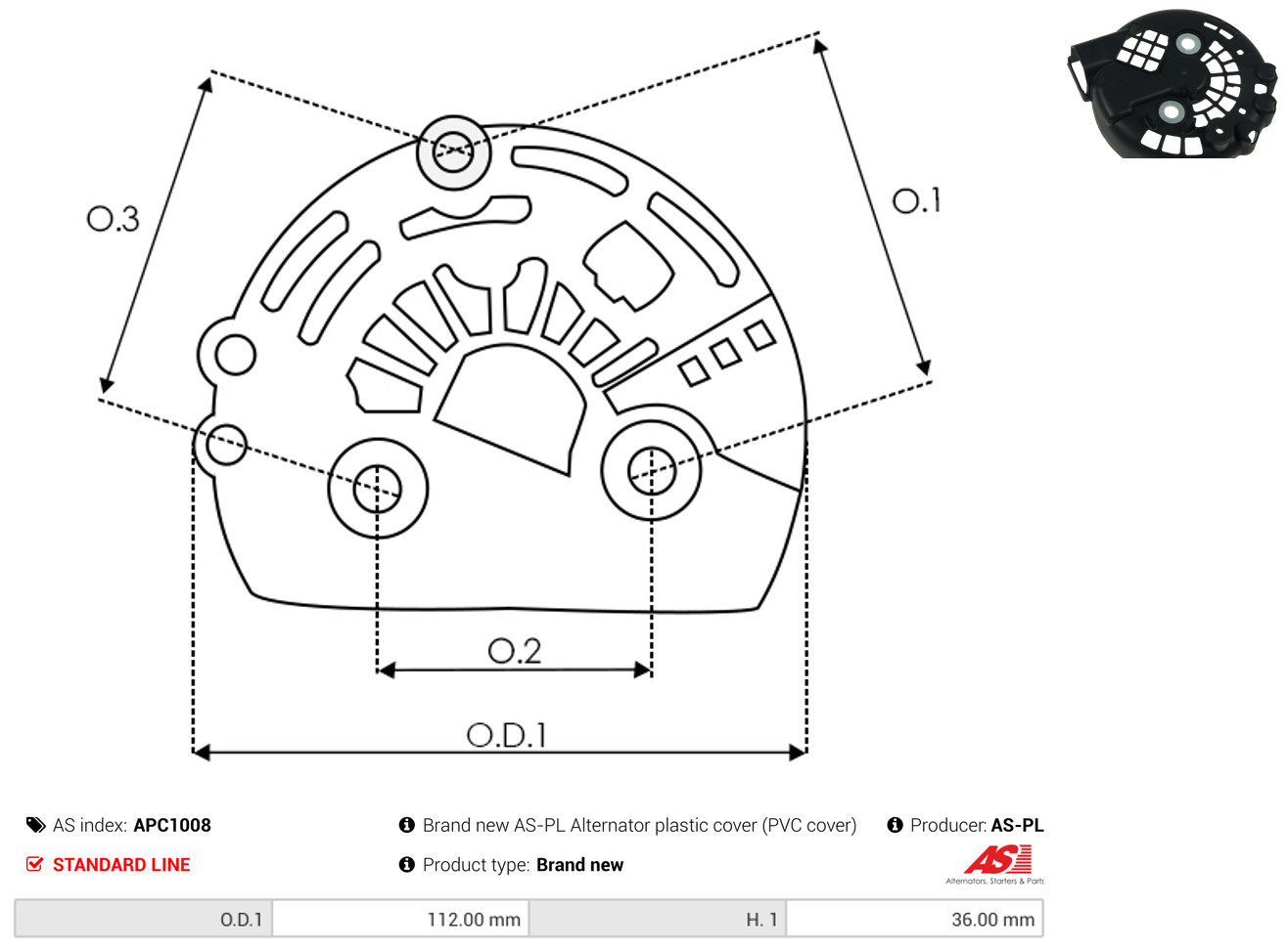 AS-PL Schutzkappe, Generator apc1008