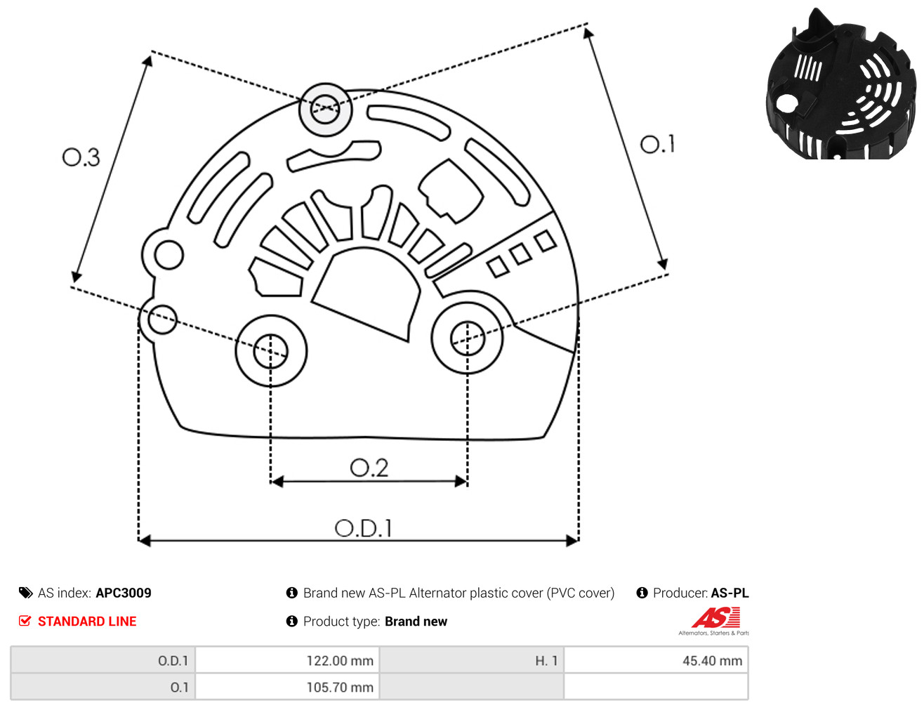 AS-PL Schutzkappe, Generator apc3009