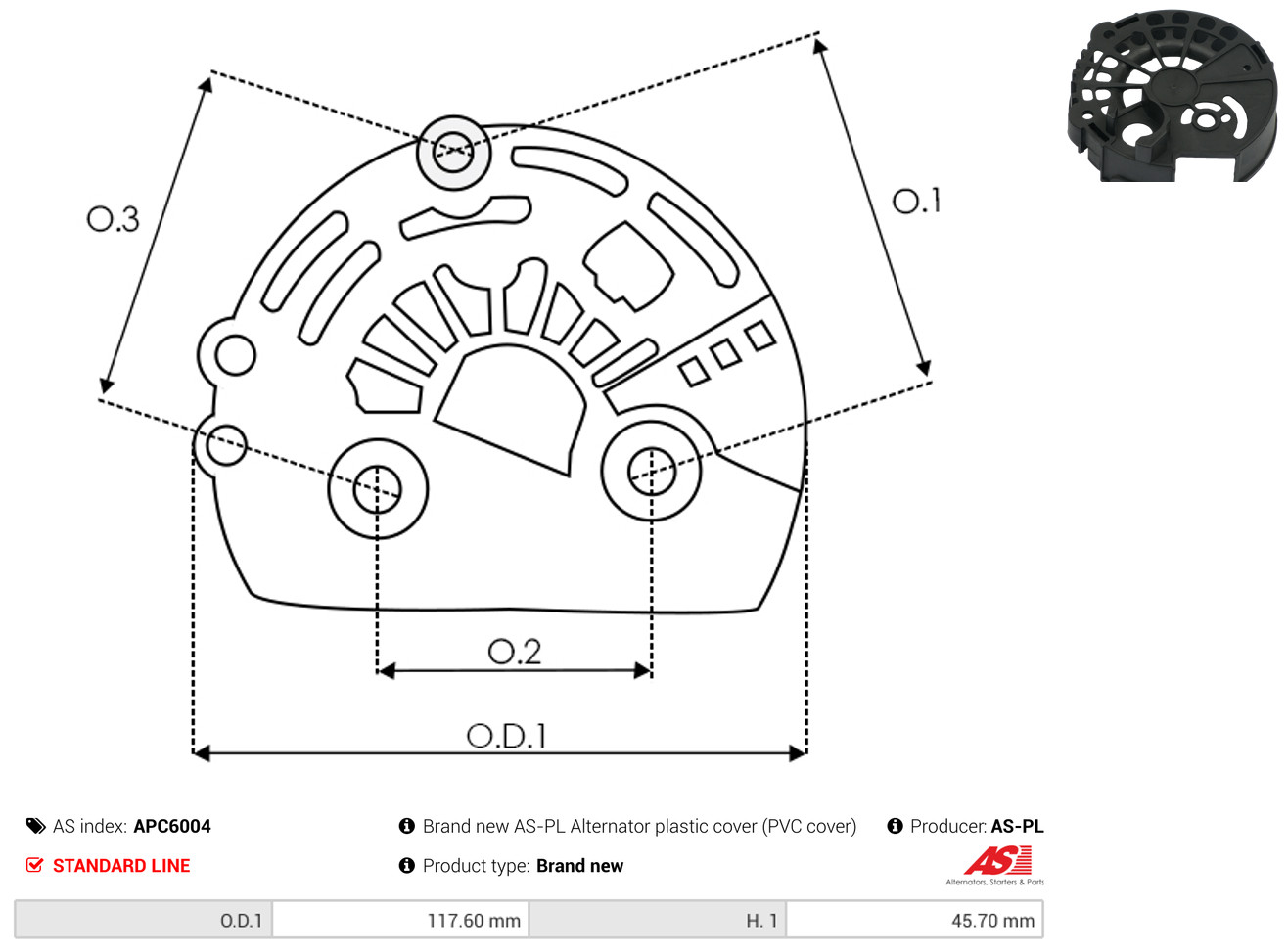 AS-PL Schutzkappe, Generator apc6004
