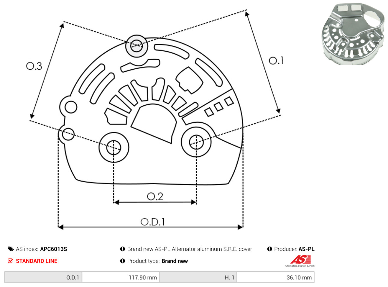 AS-PL Schutzkappe, Generator apc6013s