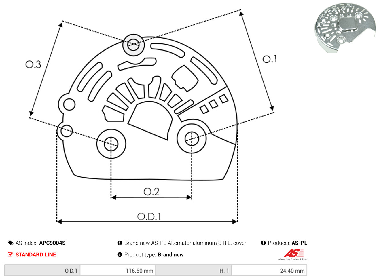 AS-PL Schutzkappe, Generator apc9004s