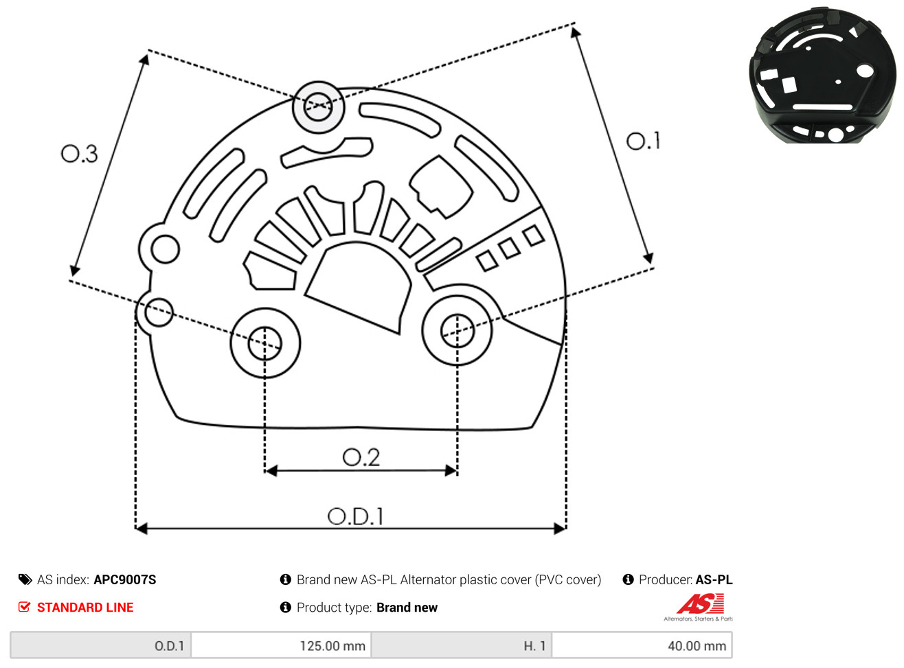 AS-PL Schutzkappe, Generator apc9007s