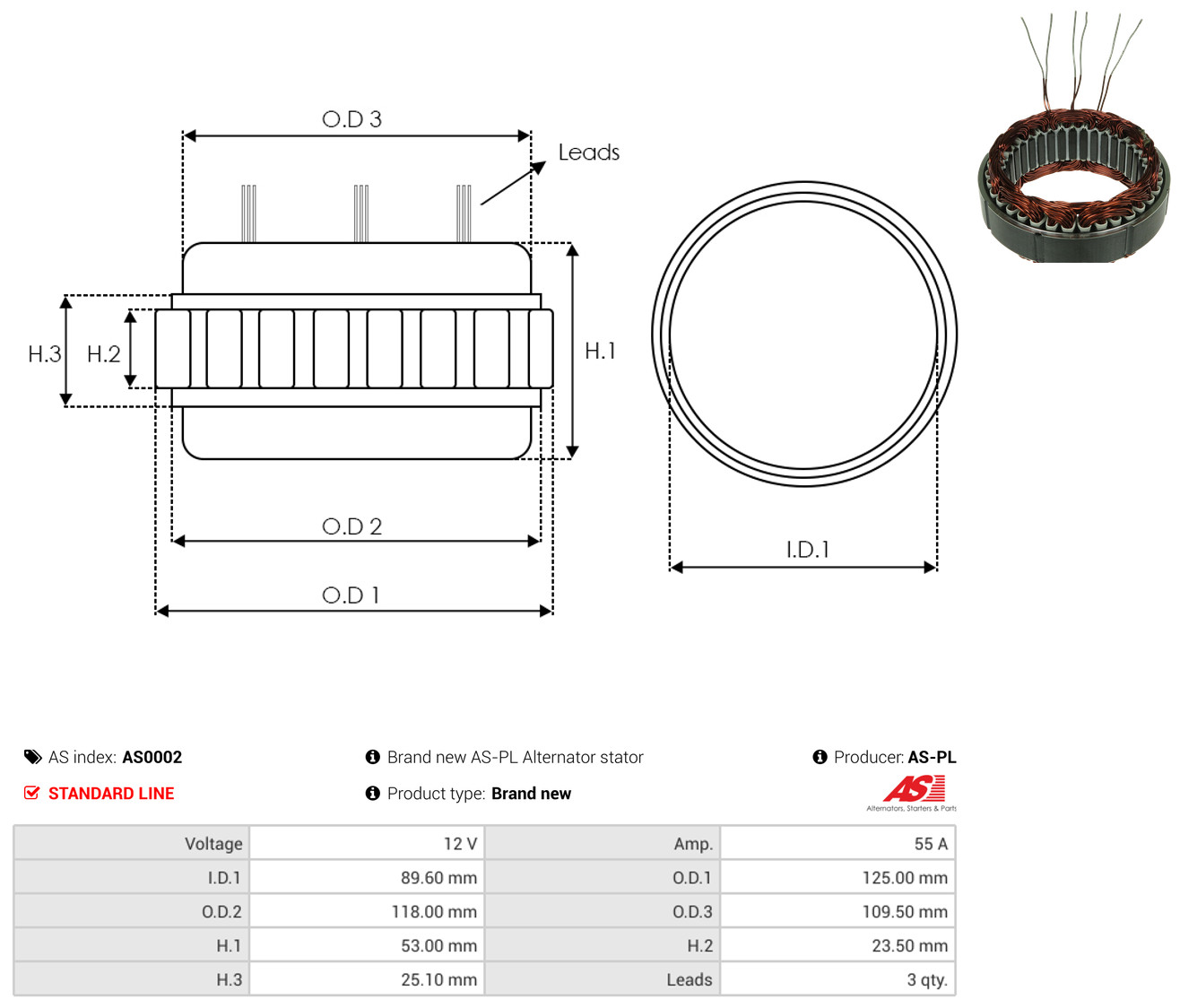 As-Pl Stator, Generator As0002 Für Ford