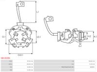 AS-PL Halter, Kohlebrsten "Brandneu | AS-PL | Anlasser-brstenhalter", Art.-Nr. SBH3039S