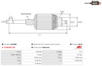 AS-PL Anker, Starter "Brandneu | AS-PL | Anlasserrotoren", Art.-Nr. SA1028S