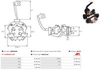 AS-PL Halter, Kohleb�rsten "Brandneu | AS-PL | Anlasser-b�rstenhalter", Art.-Nr. SBH5034S