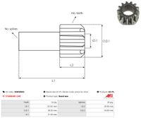 AS-PL Freilaufgetriebe, Starter "Brandneu | AS-PL | Anlasser-ritzeltrieb-antriebsritzel", Art.-Nr. SDK0055S