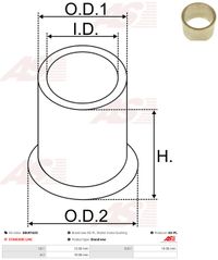 AS-PL Buchse, Starterwelle "Brandneu | AS-PL | Anlasserbuchsen", Art.-Nr. SBU9163S