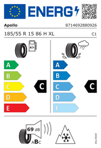 Apollo Ganzjahresreifen "[Apollo] 185/55R15 86H - Alnac 4G All Season", Art.-Nr. AL18555015HAA4AZ2