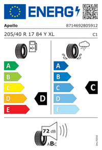 Apollo Sommerreifen "[Apollo] 205/40R17 84Y - Aspire 4G+", Art.-Nr. AL20540017YA4PA02