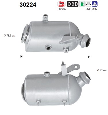 AS Katalysator 30224 für RENAULT SMART