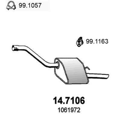 ASSO Endschalldämpfer 147106 für Ford