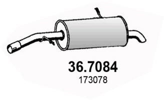 ASSO Endschalldämpfer 367084 für Peugeot