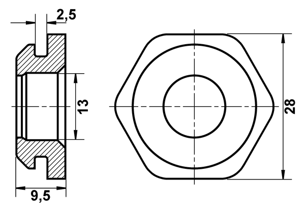 ATE Dichtung, Unterdruck-Anschlussstutzen BKV 03771872021 28mm für BMW Mercedes