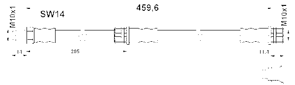 ATE Bremsschlauch 24.5150-0459.3 hinten rechts links für MITSUBISHI SMART MR955329 4544201926 4650B135