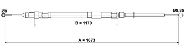 ATE Seilzug, Feststellbremse 24.3727-0237.2 für BMW 34406770602 34406761098