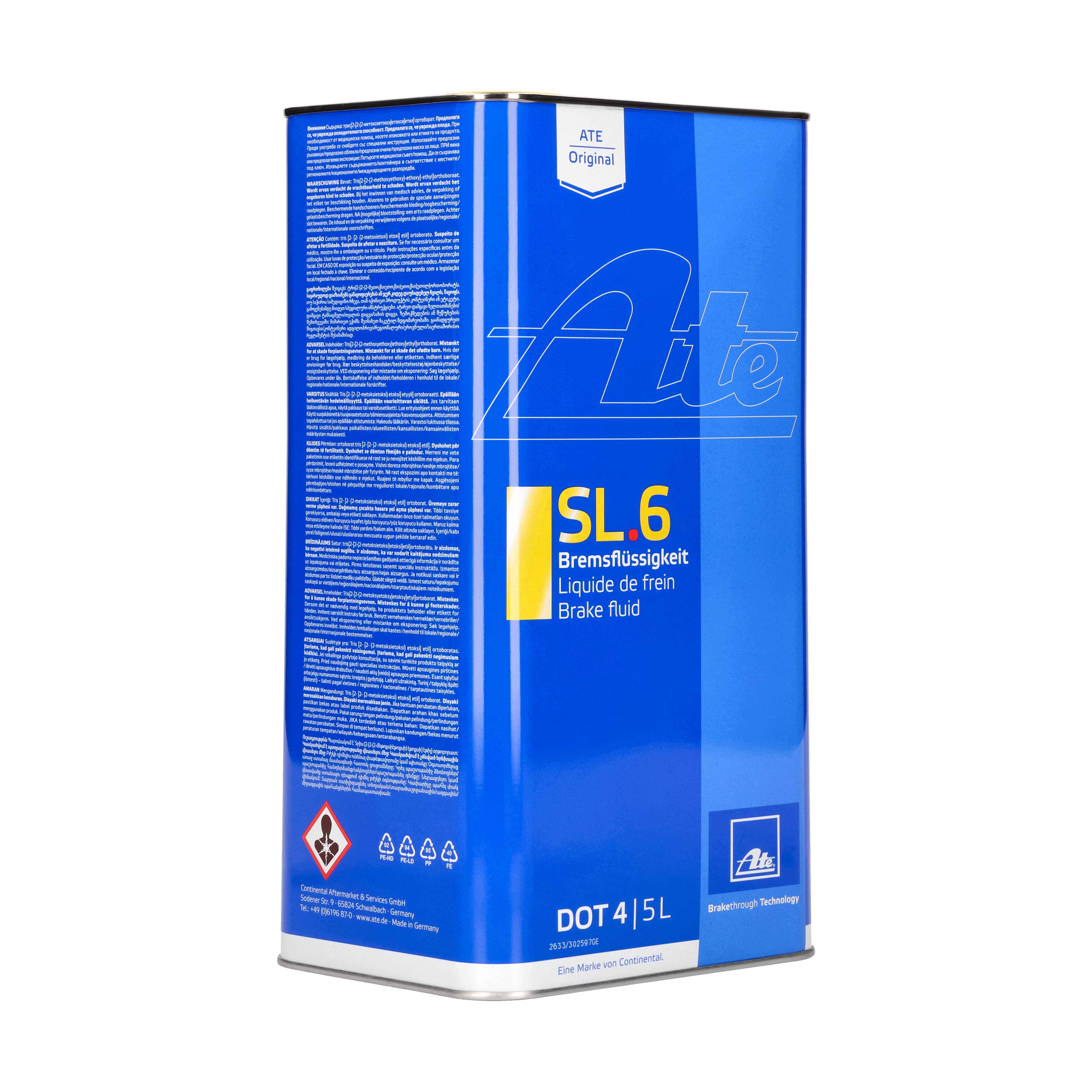 ATE Bremsflüssigkeit SL.6 DOT 4 [5L] 03990164032 5l