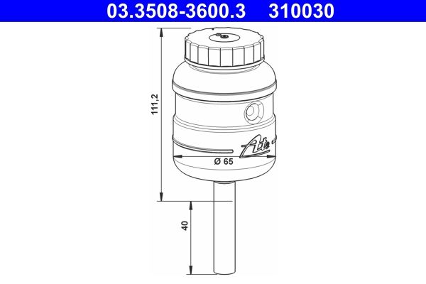 ATE Ausgleichsbehälter, Bremsflüssigkeit 03350836003 für Mercedes