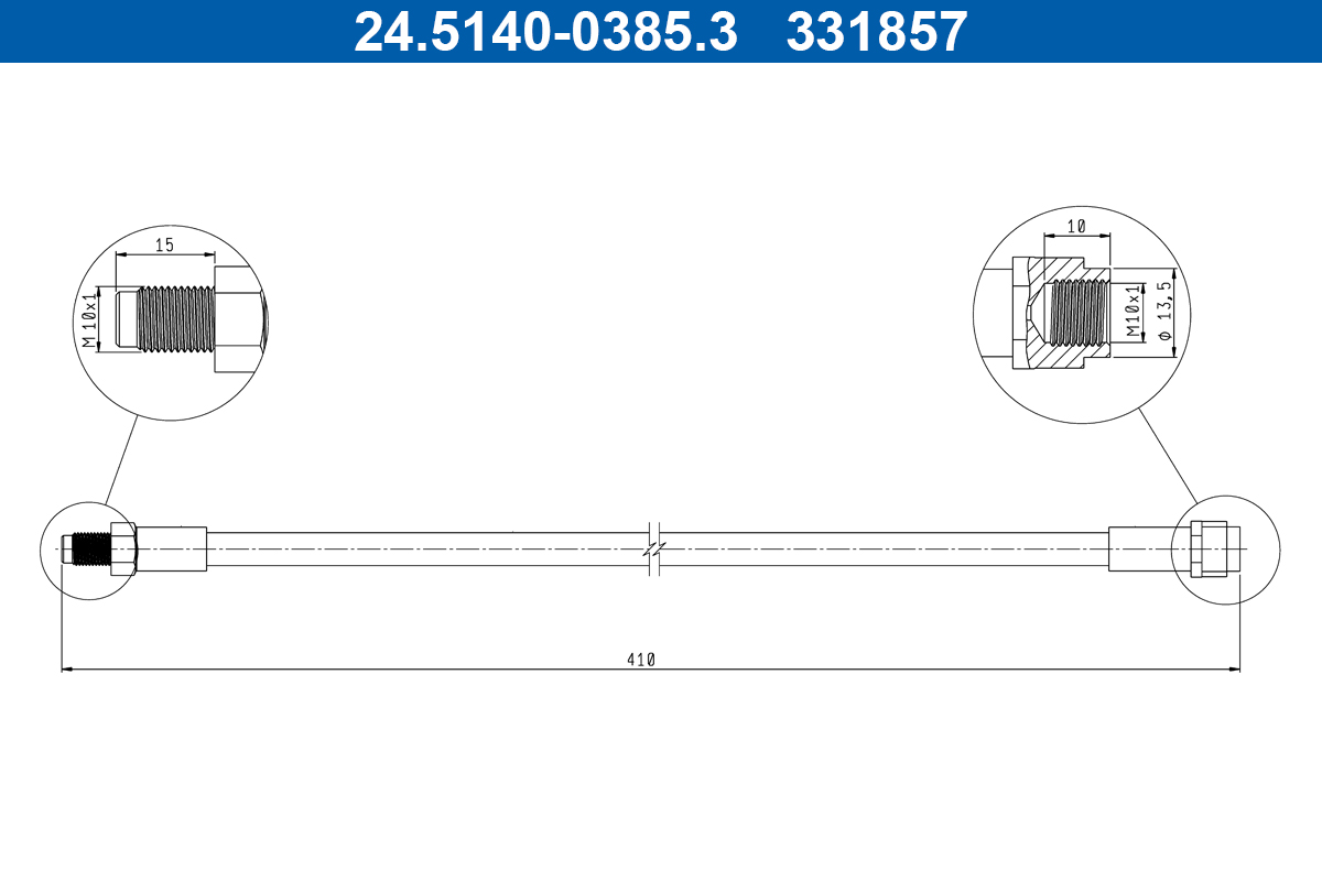 ATE Bremsschlauch 24514003853 für Mercedes