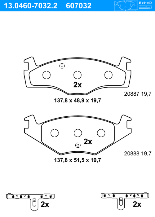 ATE BREMSSCHEIBEN Ø239mm + BREMSBELÄGE VORNE FÜR SEAT IBIZA 2 6K1 VW GOLF 3 1H1