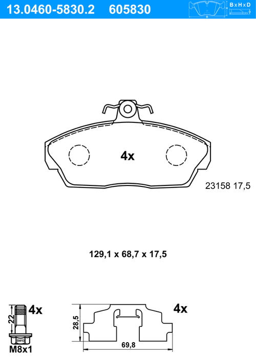 ATE BREMSSCHEIBEN Ø262mm + BREMSBELÄGE VORNE FÜR LAND ROVER FREELANDER L314