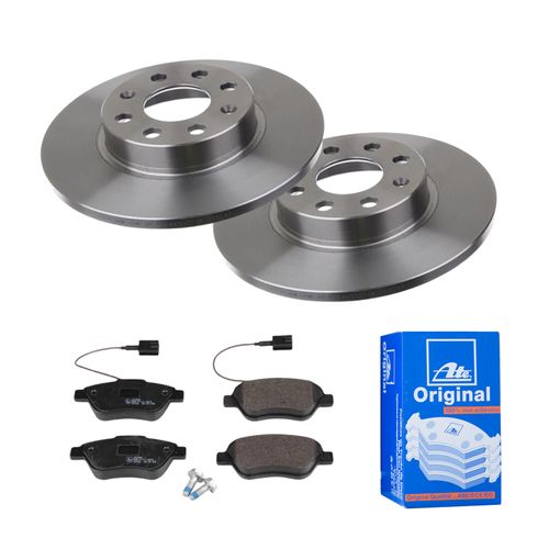 ATE BREMSSCHEIBEN Ø257mm + BREMSBELÄGE VORNE FÜR FIAT GRANDE PUNTO 199X