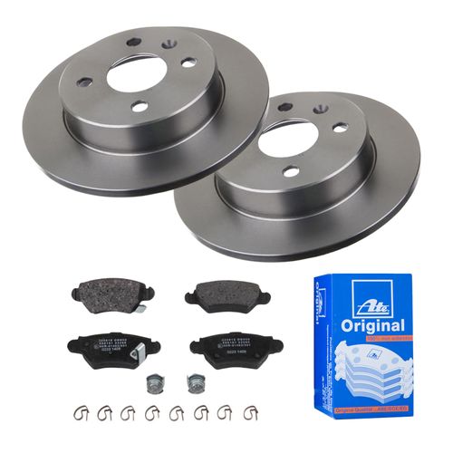 ATE BREMSSCHEIBEN Ø240MM + BREMSBELÄGE HINTEN FÜR OPEL ASTRA G MK IV (G)
