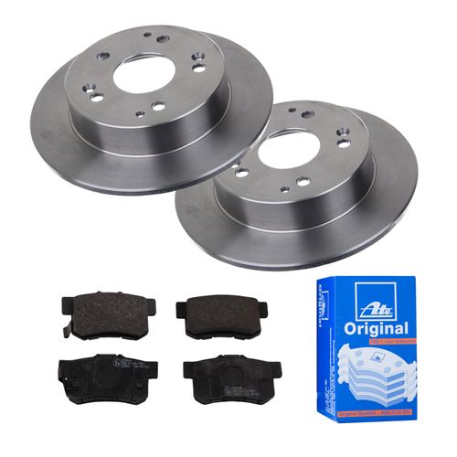 ATE BREMSSCHEIBEN Ø260MM + BREMSBELÄGE HINTEN FÜR HONDA CIVIC VII INTEGRA