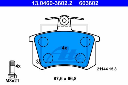 ATE BREMSSCHEIBEN Ø245MM + BREMSBELÄGE HINTEN FÜR AUDI 100 C4 A6 SKODA VAG