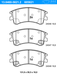 ATE Bremsensatz, Scheibenbremse, Art.-Nr. IJF14191O3