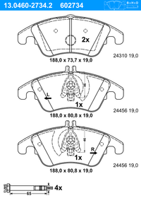 ATE Bremsensatz, Scheibenbremse, Art.-Nr. IJF141DE13