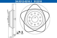 ATE Bremsscheibe, Art.-Nr. 24.0312-0210.1