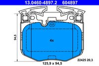 ATE Bremsbelagsatz, Scheibenbremse, Art.-Nr. 13.0460-4897.2