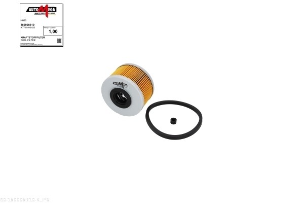 AUTOMEGA Kraftstofffilter 180008310 Filtereinsatz 51mm für Opel GM DACIA